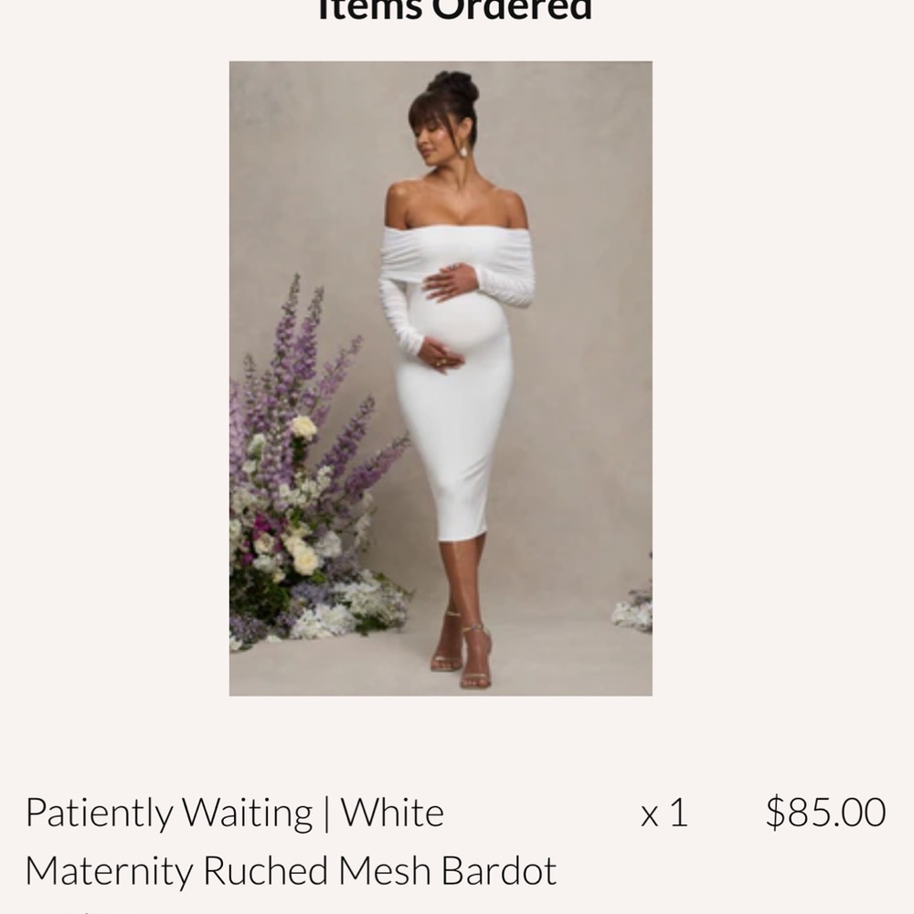 Club L London Off-Shoulder White Midi Dress- worn once